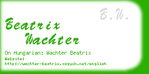 beatrix wachter business card
